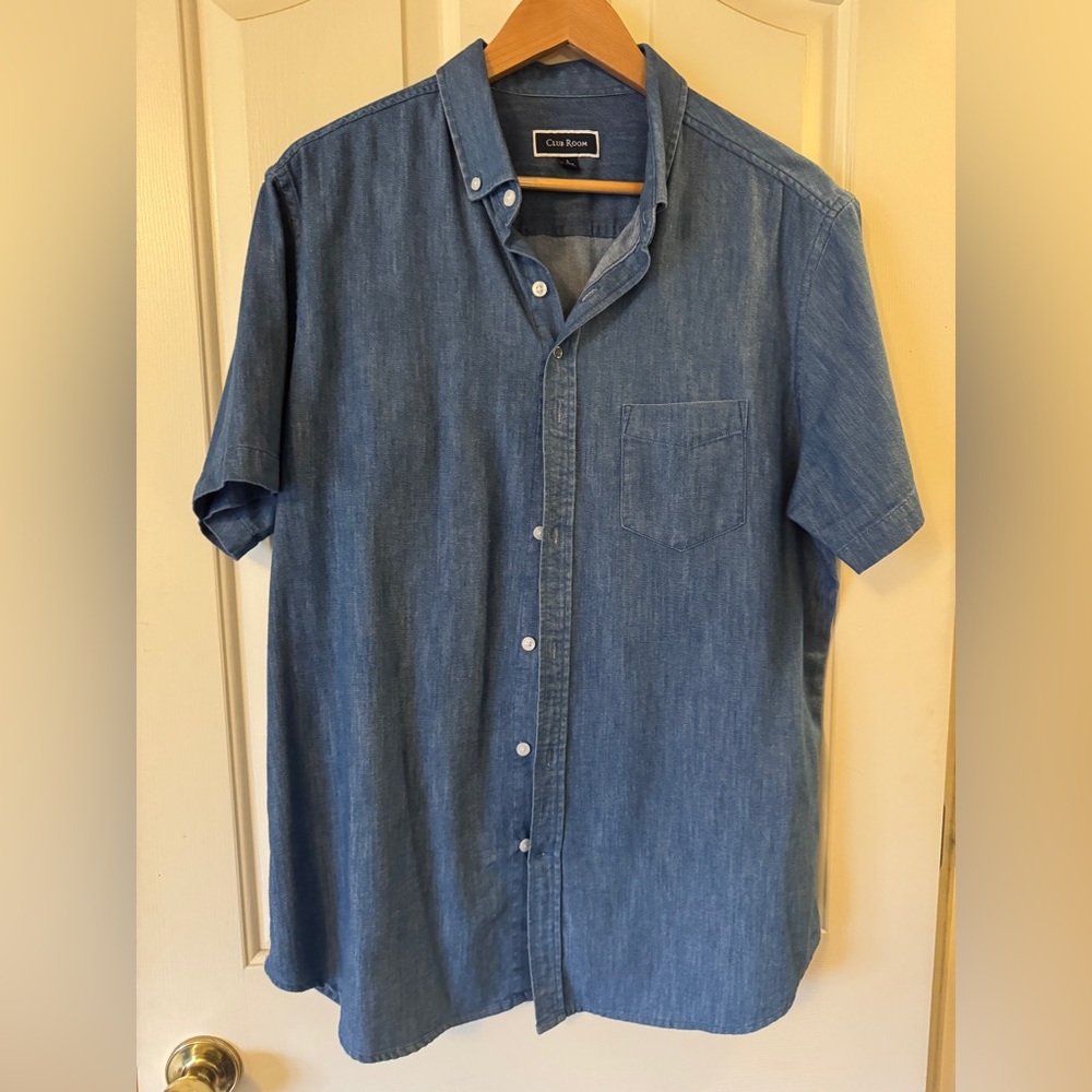 Club Room Button Down Short Sleeve Shirt
